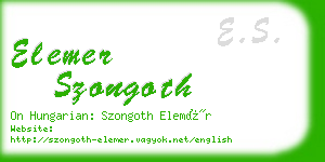 elemer szongoth business card